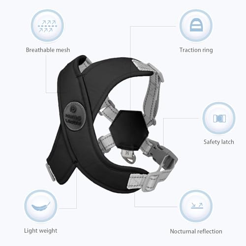 Patas Lague Dog Harness with Leash Set Adjustable Soft Padded Step-in Dog Vest No Choke No Pull Reflective for Small Pets with Poop Bags and Dispenser, Solid and No-chew, Black XS - color: Black, size: XS (Neck 16-19.1'' Chest 18.8-21.5'')
