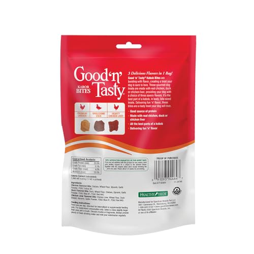Good ‘N’ Tasty Kabob Bites, Treats for Dogs, Treat Your Pet to a Snack Made with Real Chicken, 4 Ounces (Pack of 2) - size: 4 Ounce (Pack of 2), style: Kabob Bites