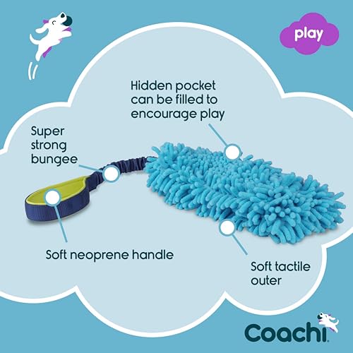 Coachi Tuggi Hide - Interactive Dog Toy for Tug of War & Play. Strong & Comfortable, Stretchy Bungee Handle, Reward Training, Interrupting Biting & Chewing. Ideal for Agility and Suitable for Puppies - style: Tuggi Hide