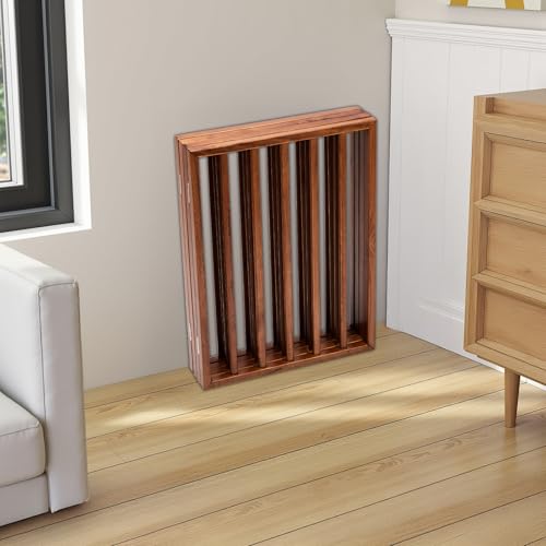 Dog Gates for Doorways,24" Freestanding Pet Gate 4-Panel Wooden Dog Fence with 2 Support Feet Foldable Pet Gate No Assembly Required Pet Fence Indoor for Stairsways Hallways Entrance Brown