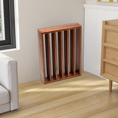 Dog Gates for Doorways,24" Freestanding Pet Gate 4-Panel Wooden Dog Fence with 2 Support Feet Foldable Pet Gate No Assembly Required Pet Fence Indoor for Stairsways Hallways Entrance Brown