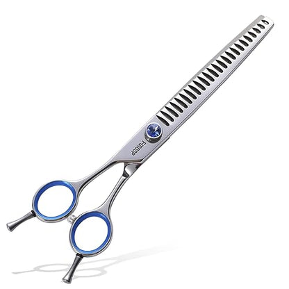 Chunkers Dog Grooming Scissors Left Handed 7.0'' Professional Thinning Shears for Dogs Pet Grooming Scissors Chunkers Shears Dog Grooming Japan 440C 70% Thinning Rate 18 Teeth(7.0'' Chunkers) - size: 7.0 inch, style: Chunkers Shears