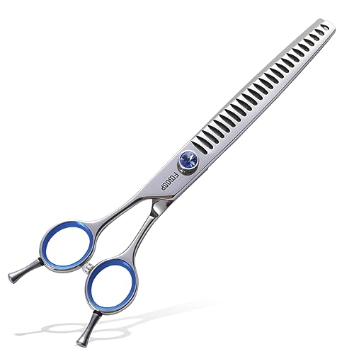 Chunkers Dog Grooming Scissors Left Handed 7.0'' Professional Thinning Shears for Dogs Pet Grooming Scissors Chunkers Shears Dog Grooming Japan 440C 70% Thinning Rate 18 Teeth(7.0'' Chunkers) - size: 7.0 inch, style: Chunkers Shears