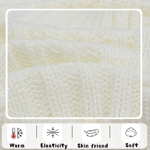 Chihuahua Clothes Dog Sweaters for Small Dogs Girl Fall Cute Winter Warm XXS Dog Clothes Thick Pet Puppy Outfit Extra Small Dog Sweater (XX-Small) - color: White, size: XX-Small