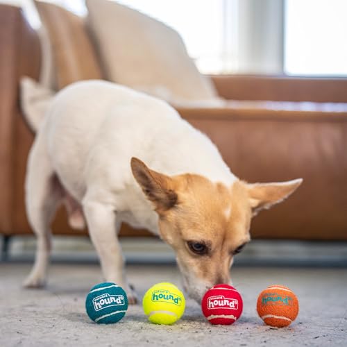 Outward Hound Squeaker Ballz – Squeaky Tiny Tennis Balls for Small Dogs Under 15 lbs, Fetch & Training, X-Small (1.5"), 4-Pack - color: Multi Squeaker Balls, size: X-Small, style: 4-Pack