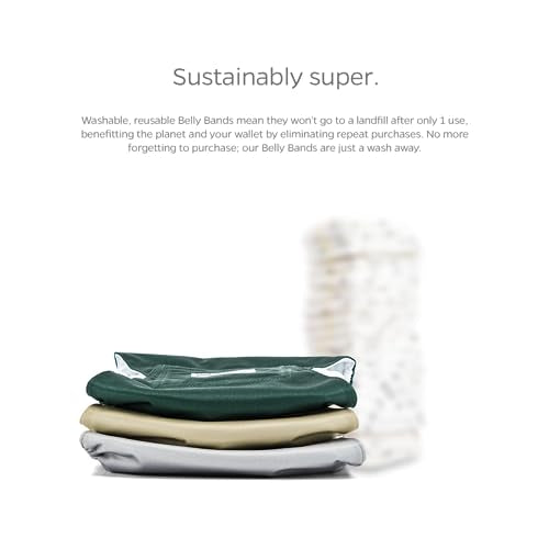 Pet Parents® Washable Belly Bands for Male Dogs (3pack) + Extendrs® of Durable Dog Diapers Male, Premium Male Dog Diapers & Dog Wraps (Small, Spruce) - color: Spruce, size: Small (13-16")