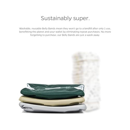 Pet Parents® Washable Belly Bands for Male Dogs (3pack) + Extendrs® of Durable Dog Diapers Male, Premium Male Dog Diapers & Dog Wraps (Small, Spruce) - color: Spruce, size: Small (13-16")