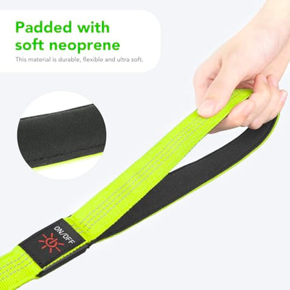 Colaseeme LED Light Up Dog Leash, USB Rechargeable (4FT,Green-New) | Glow in dark, reflective, USB-C rechargeable, bright LED for night safety, fits small to large dogs - color: Green (New), size: 4FT