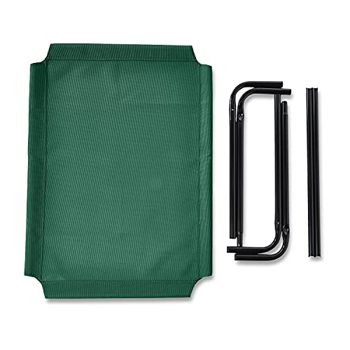 Amazon Basics Cooling Breathable Elevated Dog Bed with Metal Frame for Medium Dogs, 43" x 26" x 7.5", Green - color: Green, size: Medium