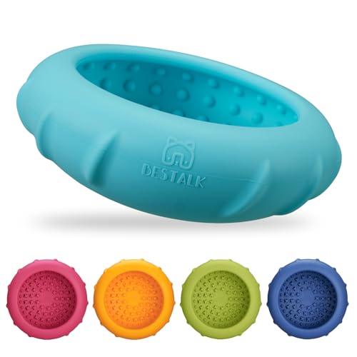 Dog Lick Bowl, Bestalk Wobbly Freeze Bowl Enrichment Feeder for Dogs, Anxiety Relief Lick Mat Puzzle Toy for Distraction, BPA Free Silicone, Dishwasher Safe(Teal,S) - color: Teal, size: Small