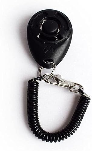 Jowxsx Black Dog Training Clicker with Wrist Strap Resistant Lightweight Pet Training Clicker for Cats Puppy Birds Horses Perfect for Behavioral Training Training Clickers