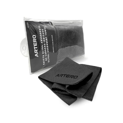 Artero Samba. Ionized Carbon Ultra-Absorbent Towel. Capable of reducing Drying time by 50%.