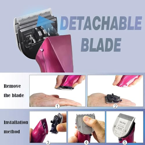 5 in 1 Replacement Blades Compatible with WAHL Bravura .Chromado，Creativa，Figura Dog Clippers for Dogs Grooming（2 Packs - color: Silver
