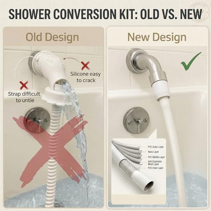 Dog Shower Attachment for Bathtub Faucet - Leak-Proof Pet Washing Hose Attachment with Sprayer, 6.5FT Portable Shower Hose, Dog Bath Hose for Dog Grooming Cat Bathing