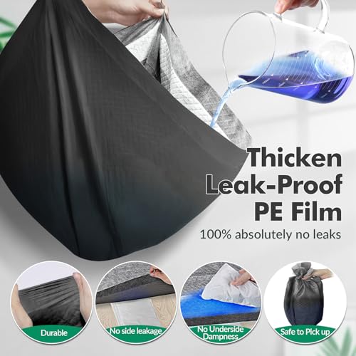 Upgraded Charcoal Puppy Pads, XXL 36’’x36’’ Pee Pads for Dogs, Super Absorbent Up to 12 Cups, Odor Control & Leak Proof Dog Training Pads for Surgery, Older,Puppy, 30 Counts - size: 36"x36" Charcoal（30counts）