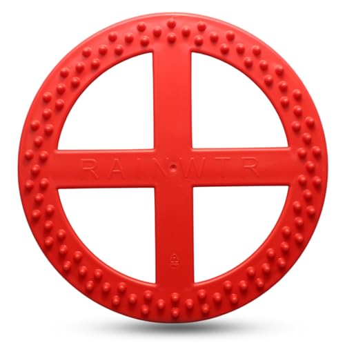 Flexible Flying Disc - Durable Floating Dog Toy for Fetch, Tug, Treat Filling, Made in USA, FDA Compliant TPE, Medium/Large Dogs, Red - color: Red