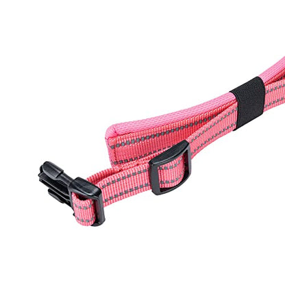 EXCELLENT ELITE SPANKER Reflective Dog Collar Classic Soft Padded Breathable Nylon Adjustable Pet Collar with Quick Release Buckle for Boy Girl Male Female Small Medium Large Dogs Training(Pink-S) - color: Pink, size: S