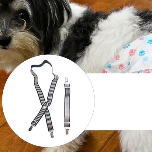 Dog Diapers Suspeenders - 2PCS Adjustable Anti-Slip Pet Nappy Suspenders, DiaKeeStrap | Female Dog DiaFixing Tool - color: S