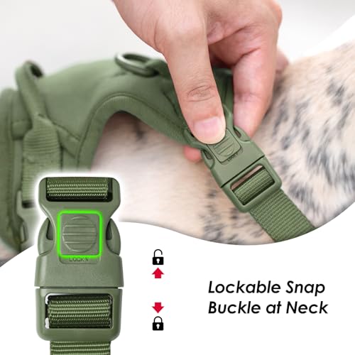 No Pull Dog Harness, Puppy Vest with Front Clip for Small Medium Large Sized Dog (Misty Green,S) - color: Misty Green, size: S(Neck:15.7-22.0", Chest:17.3-24.8")