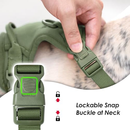 No Pull Dog Harness, Puppy Vest with Front Clip for Small Medium Large Sized Dog (Misty Green,S) - color: Misty Green, size: S(Neck:15.7-22.0", Chest:17.3-24.8")