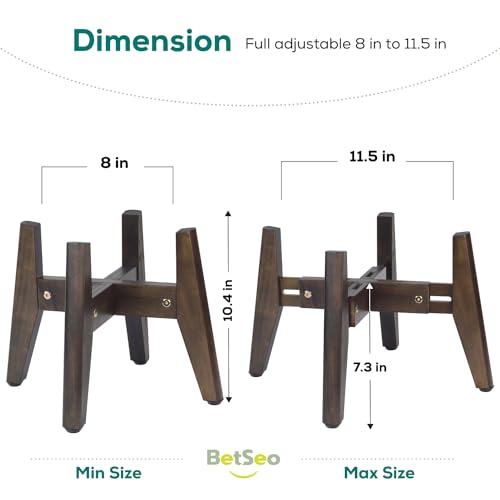2Pack - Dog Bowl Stand for Water/Food - Adjust with Lock - Dog Water Fountain Holder, Elevates Pet Food and Water Feeder Bowls (Bowl not Included) (2 Pack - (Height 10.4in Width 8-11.5 in) - color: 2 Pack - (Height 10.4in Width 8-11.5 in)