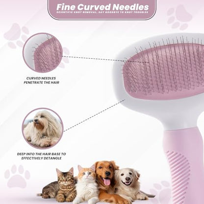 Small Slicker Brush for Grooming - Slicker Brush for Dogs and Cats can act as Deshedding Pet Tool for Healthy Coat Maintenance and Suitable for Short and long Haired Dogs - size: Small Poodle