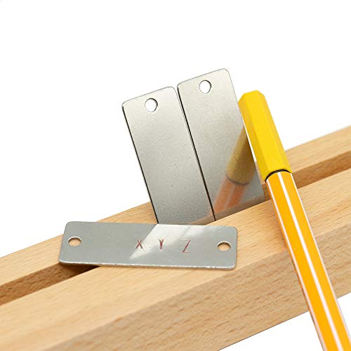 25 Pack Stainless Steel Blank Tags Rectangle Stamping Blanks with Two Holes
