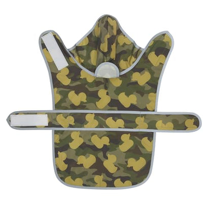 Dog Raincoat, Waterproof Dog Rain Jacket with Hood, Adjustable Rain Coat Poncho with Reflective Strips & Leash Hole for Large Medium Small Dogs Puppies, Lightweight Pet Clothes - color: Camo Ducks, size: Medium