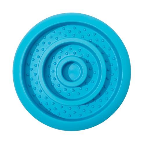 Slow Feeder Lick Mat for Dogs - Keep Them Busy - Natural Rubber Dog Frozen Treat Toys - Durable Interactive Enrichment Toys - Licking Dish for Dog De-Stressing, Blue - color: Blue
