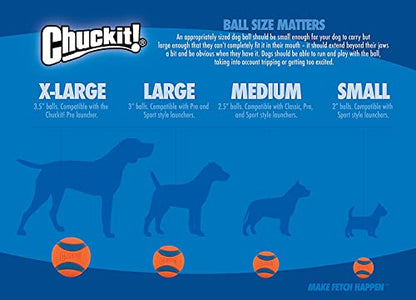 Chuckit! Glow in the Dark Bouncy Balls - Ball for Dogs, Chuckit Dog Toy, Max Glow Balls - Medium, 2.5 Inch, Pack of 4 - size: Medium