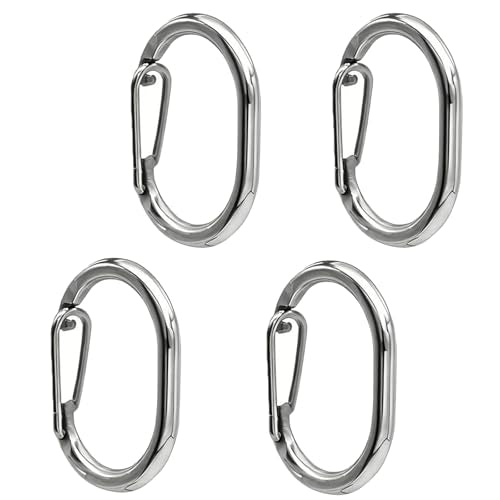 4 PCS Stainless Steel Pet Tag Clips, Strong Quick Clip for Dog & Cat Collar ID Tags Holder (Silver) - color: Stainless Steel Silver, size: 4 PCS