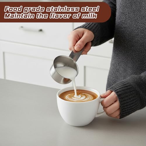 2 Pcs 1/8 Cup (30ml, 1oz) Measuring Cup, Stainless Steel Measuring Scoop Coffee Scoops Small Metal Measure Cups Tablespoon for Wet and Dry Ingredients, Metric and US Measurement, Dishwasher Safe - size: 1/8 Cup