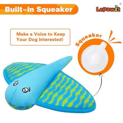 Squeaky Dog Toys, Floating Dog Toys for Indoor or Outward Play, Interactive Dog Gifts for Small and Medium Dogs – Manta - style: E-Manta