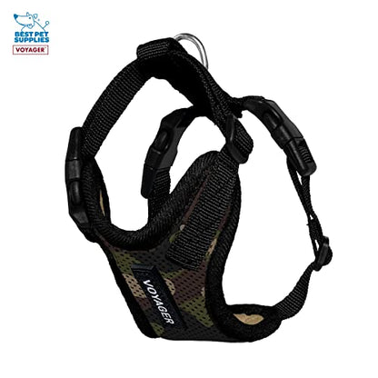 Best Pet Supplies Voyager Step-in Lock Pet Harness w Reflective Pet Leash Combo Set with Neoprene Handle 5ft - Supports Small, Medium and Large Breed Puppies/Cats - Army/Black Trim Set, XXXS - color: Harness Leash Set (Army/Black Trim), size: XXXS (Chest: