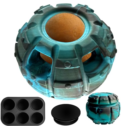 Yipetor Frozen Treat Dispensing Dog Toy - Large Chew Toy, Freezable Fillable Rubber, Reduces Anxiety, Easy to Clean, Interactive Puzzle (Medium) - color: Classic Blue, size: Medium