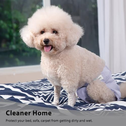 Vecomfy Reusable Female Dog Diapers for Small Dogs,(4 Pack) Easy Absorbent New Born Puppy Diapers for Peeing,in Heat,Dog Period Panties,XS - size: X-Small(Pack of 4)