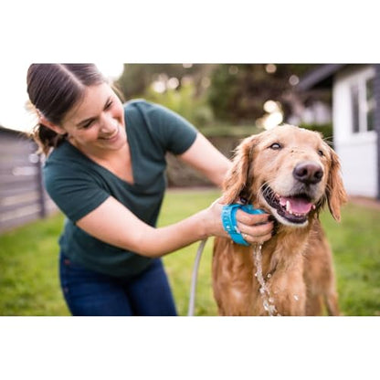 Aquapaw Dog Bath Brush Pro & Dog Shower Attachment - Large Silicone Rubber - Sprayer & Scrubber in One with 8ft Hose Attachment & Shower Wand for Bathing - Pet Bath Supplies - size: Large