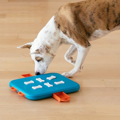 Outward Hound by Nina Ottosson Dog Casino Treat Puzzle Enrichment Toy, Level 3 Advanced, Turquoise - color: Dog Casino (Blue, Orange)