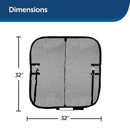PetSafe Happy Ride Dog Barrier - Keeps Pets Safely in The Back Seat - Durable Mesh Material - Adjustable Straps for Secure Fit - Easy Installation & Storage - for Cars, Trucks, & SUVs