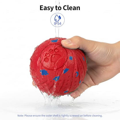 Dog Toys for Small Medium Dog to Keep Them Busy, Interactive Dog Toys, Automatic Moving Bouncy Dog Balls 3-Modes with Lights, Motion Activated Rolling Dog Balls, Mental Stimulation (Red Ballshell) - color: Red Ballshell