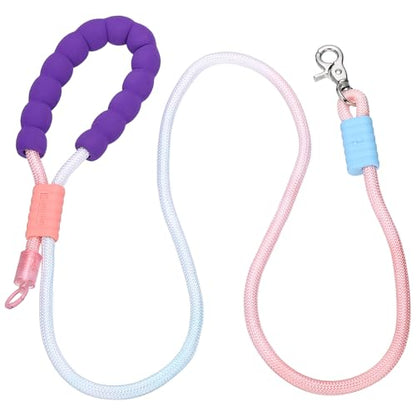 Dog Leash with Padded Hands Free, 6.6ft/2m Adjustable Bungee Dog Training Leash, No Pull Heavy Duty Nylon Rope(Green Purple), Intended for Large Medium Pet Running/Hiking/Walking - color: Green Purple, size: 6.6ft/2m
