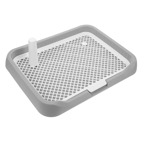 Yardwe Indoor Dog Potty Tray with Splashproof Design Removable Mesh Pee Holder for Small and Large Dogs Easy to Pet Bedpan for Potty Training and Urine Disposal