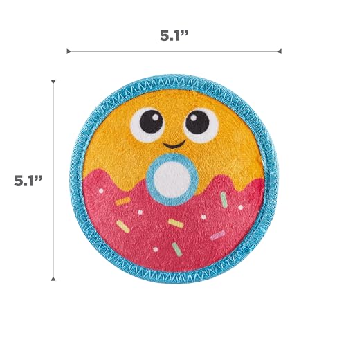 Outward Hound Tough Skinz Durable Squeaky Dog Toy with Two Tough Layers, Donut, Multicolor, Small - color: Donut, size: Small