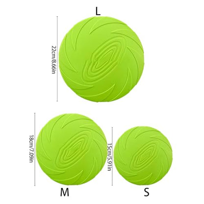 Nonslip Dog Flying Discs Chew Outdoor Toy Rubber Soft Training Exercise for Active Pet