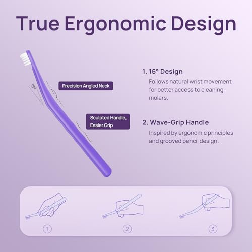 HICC PET Toothbrush for Cats & Small Dogs,Ergonomic Pet Toothbrush for Easy Teeth Cleaning,Gentle on Gums, Cat & Dog Dental Care – Toothpaste Not Included - color: Purple for Cats & Small Dogs