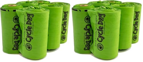Cycle Dog Earth Friendly Pick-Up Bags (72 Total, 6-Rolls, 12 Per Roll) - Sustainable Plant Powered Dog Poop Bag/Made with Corn & Plant Starches/No Plastic/Easy to Use/Made in USA (Pack of 2) - size: 72 Count (Pack of 2), style: Pick-Up Bags