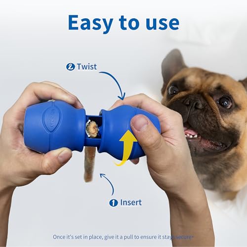 PetClan Chewise Bully Stick Holder, Improved Bully Sticks Holder, Ultimate Secure Heavy Duty, BPA-Free Safety Device to Prevent Choking, Fits Various Bully Sticks and Dog Sizes - color: Blue, size: Standard