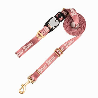 BawBaw Dog Leash – 8ft Adjustable Hands-Free, German Fidlock Magnetic Buckle, 3-Way Use (Hand-Held, Crossbody, Waist), V-Ring for Accessories, Walking & Running (Ash Rose) - color: Ash Rose