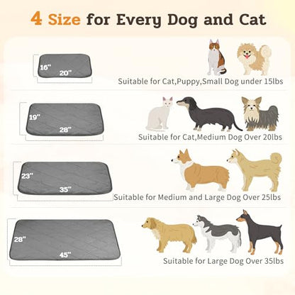NWK Fluffy Self Warming Cat Mat, Cat Blanket, Thermal Dog Mat, Washable, Non-Slip Bottom for Sofa & Crate & Kennel & Car Seat (Misty Gray, Large (35'' X 23'' X 0.4'')) - color: Misty Gray, size: Large (35'' X 23'' X 0.4'')