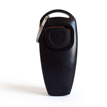 2 in 1 Pet Whiste Training Clicker with Wrist Strap, Suitable for Dog, Cat, Bird or Other Pets(Black) - color: Black